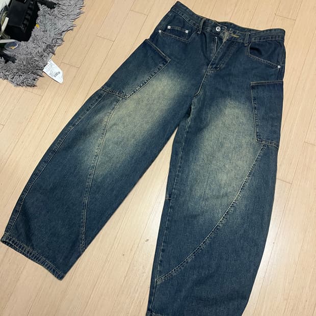 데님 와이드 팬츠