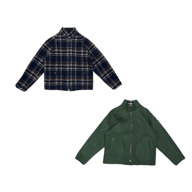 MOSCO 리버시블 네이비브라운&카키 자켓 M