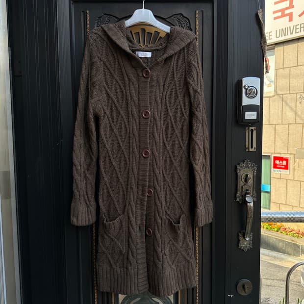 leon couture 후드가디건