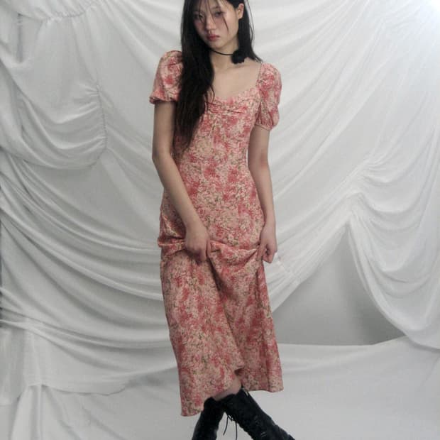 루루서울 마가렛 퍼프 롱 원피스