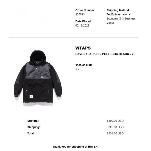 더블탭스 플리스 자켓 2 사이즈