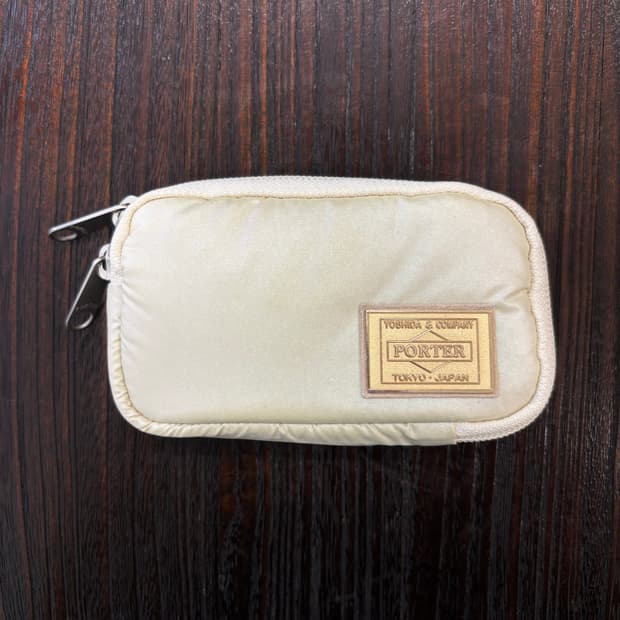 요시다 포터 메탈플레이트 동전 지갑 카드 지갑