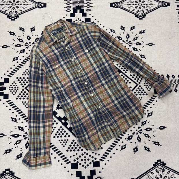 폴로 랄프로렌 투포켓 빈티지 체크 셔츠 S P00033