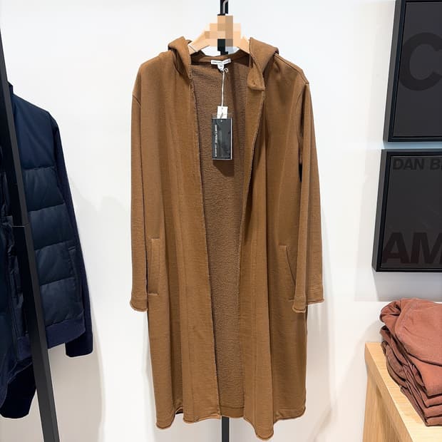 (정품/새상품) 제임스펄스 여성 브라운 프렌치 테리 후드 코트