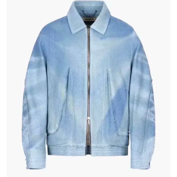 (구매글)지용킴 선 블리치드 로우 엣지 블루종 자켓 구합니다.