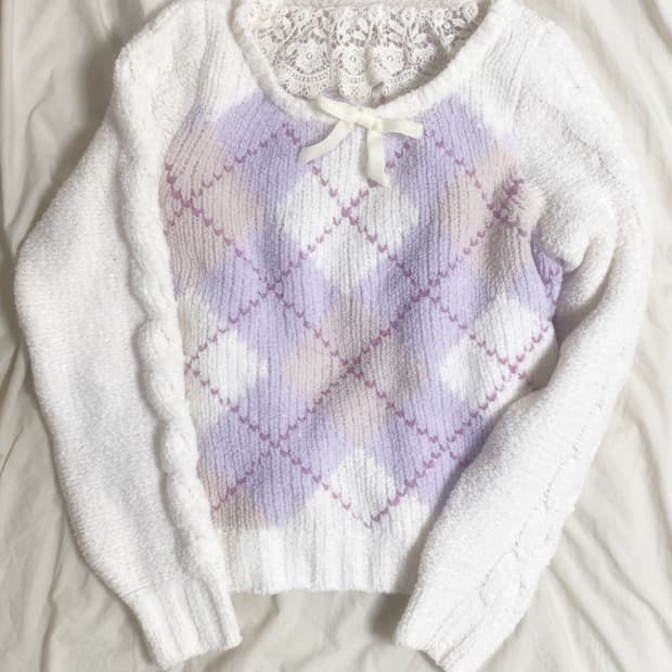 (제시판매) 리즈리사 아가일 니트 트랄라라 stc