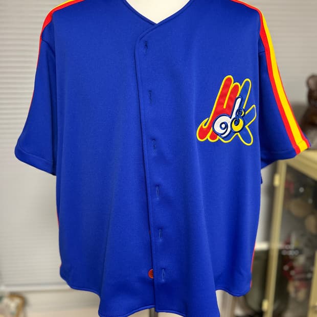 마인드시커 MINDSEEKER  레터링 자수 베이스볼져지 S