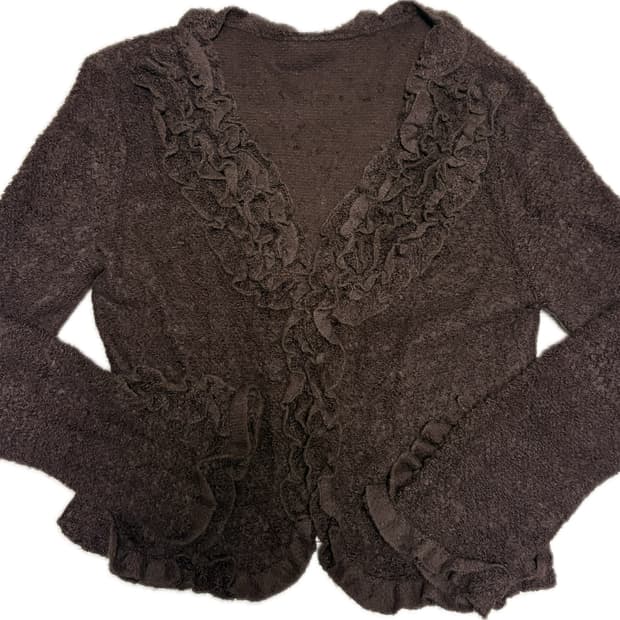 빈티지 러플 가디건