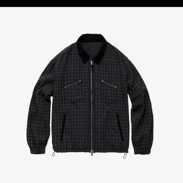 (2) 25ss 폴리테루 라미체크 블루종 블랙