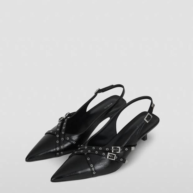 새상품) BELTED SLINGBACK / BLACK