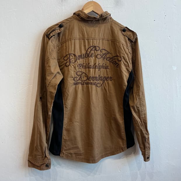 Slow Hand Jam 필라델피아 자수 밀리터리 셔츠