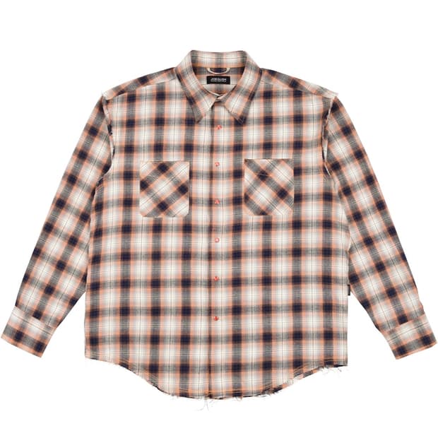 JOEGUSH Raw Edge Flannel Shirt