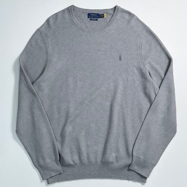 폴로 랄프로렌 피마코튼 그레이 니트