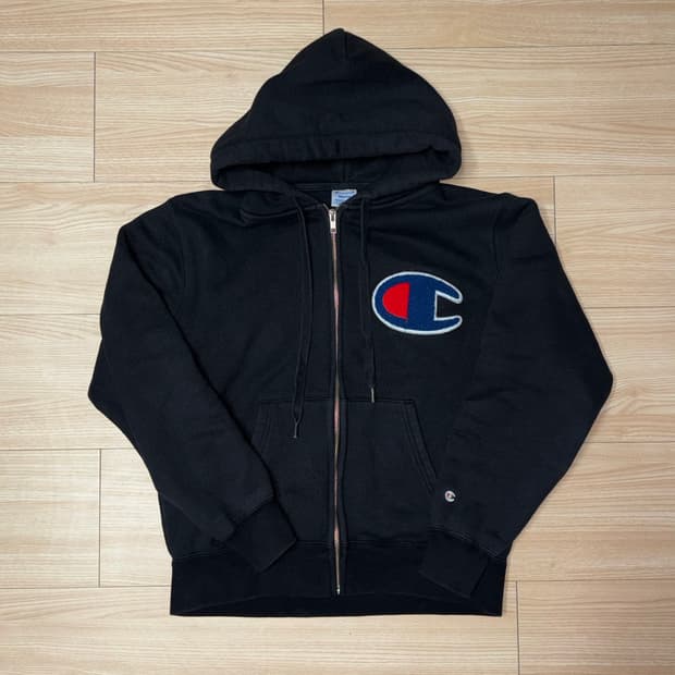 챔피온 빅로고 기모 후드집업