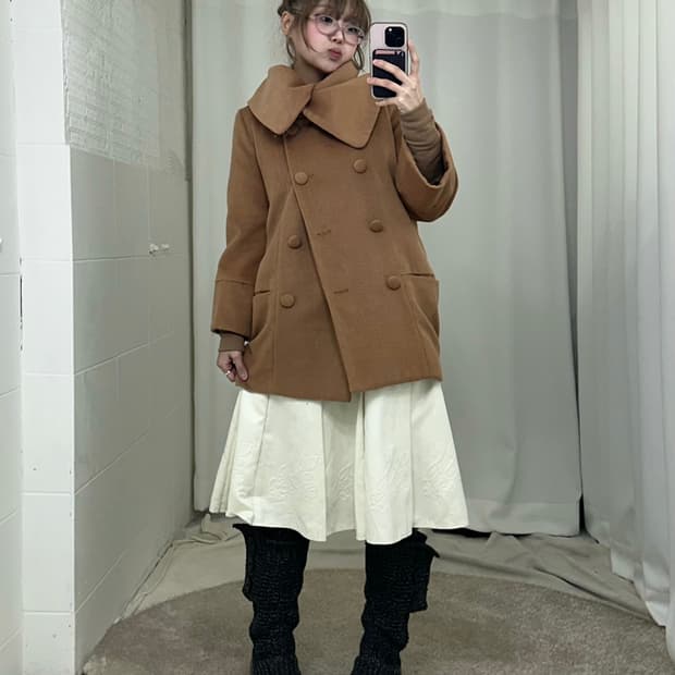 베이지 하구미 모리걸 쿠루미 코디세트