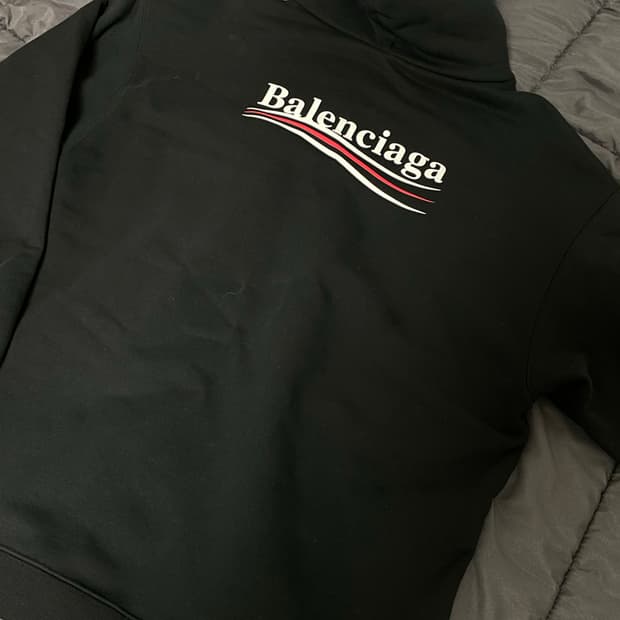 발렌시아가 웨이브로고 후드티 m(100-105)