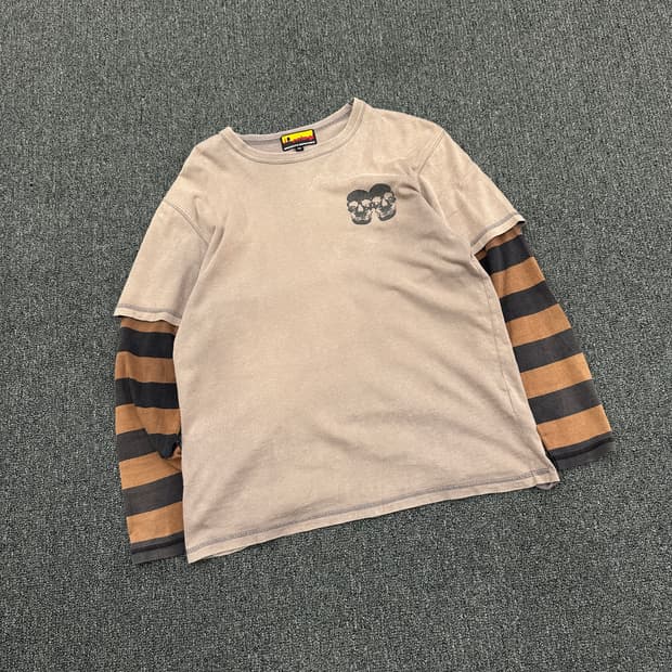 M) BROOKLYN INDUSTRIES 레이어드 롱슬리브 긴팔티
