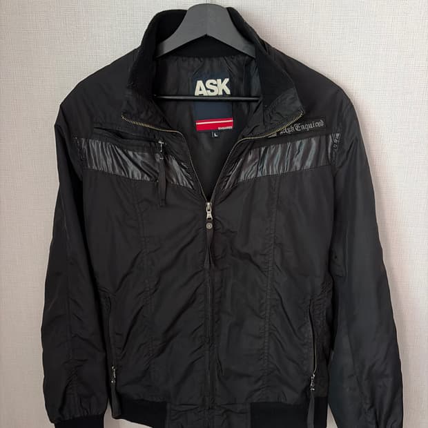 Ask 빈티지 블랙 집업 자켓