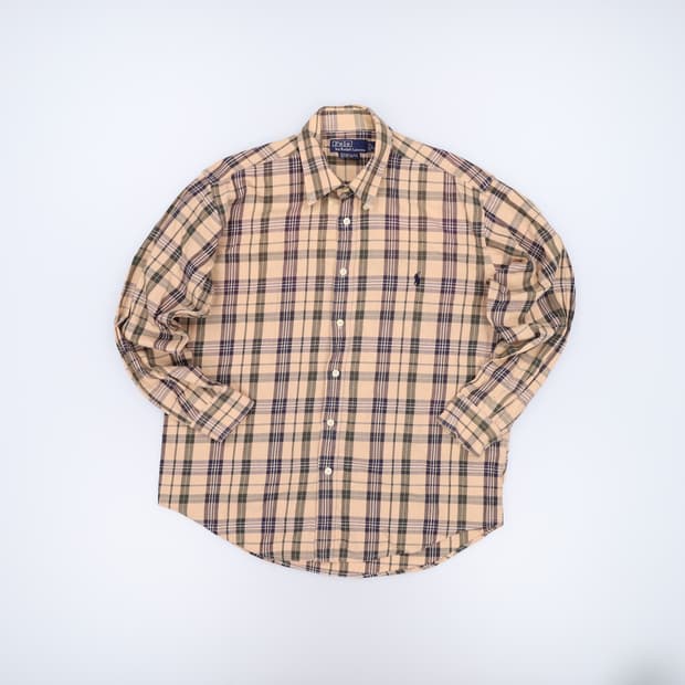 L 폴로랄프로렌 체크 긴팔셔츠 0324H1