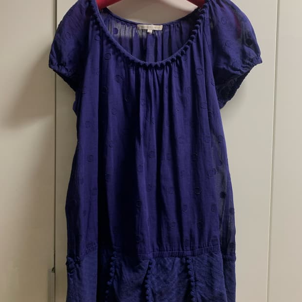 Purple dot puff top☯️⏺️