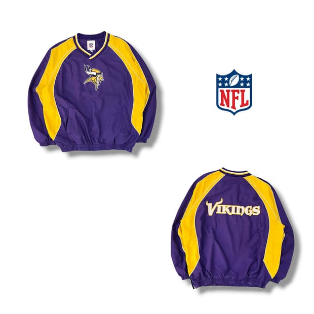  NFL 바이킹 풀오버 웜업 y13307
