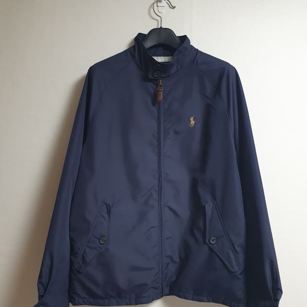 폴로랄프로렌 체크안감 집업 자켓 네이비 S