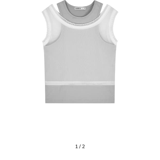 SEEN MESH LAYERED SLEEVELESS 씬 슬리브리스