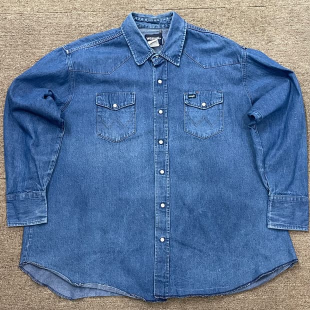Wrangler 랭글러 웨스턴 데님 셔츠