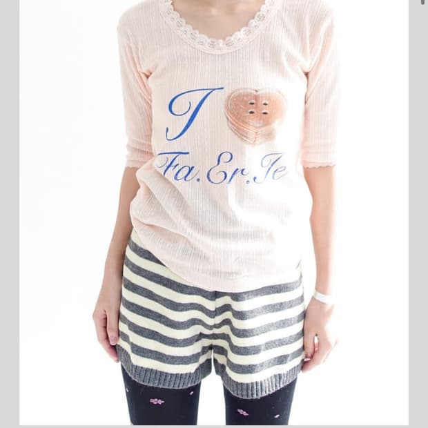Shopfaerie 샵페어리 레이스 티셔츠 핑크