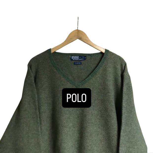 폴로 랄프로렌 90s 홍콩판 세이지그린 니트
