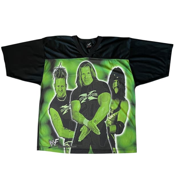 빈티지 90s WWF D Generation X 메쉬 티셔츠