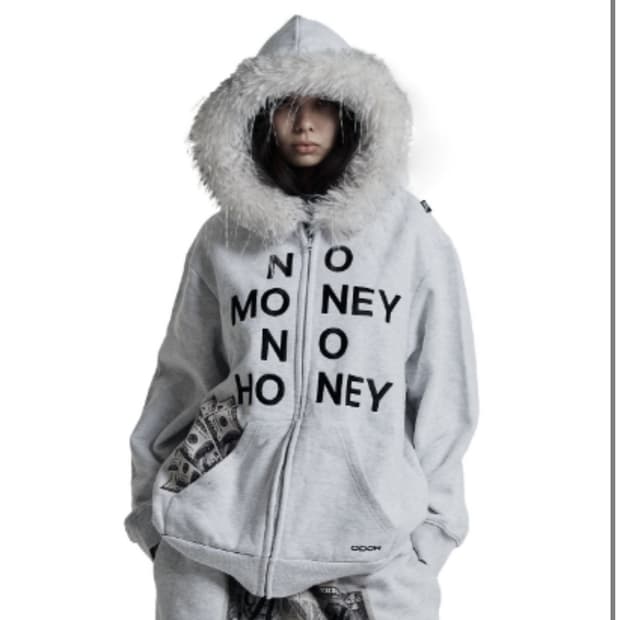 오도어 털 후드집업