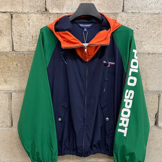 폴로 스포츠 컬러 블록 바람막이