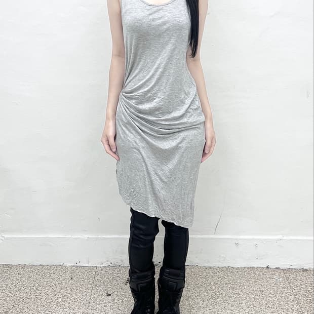 grey formal long onepiece