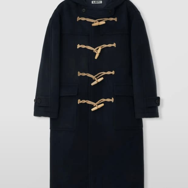 로파이 오버핏 스테디 더플 코트 네이비 s