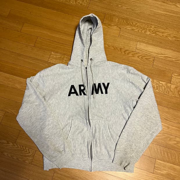 [XL] 90s USA 챔피온 리버스위브 아미 후드집업