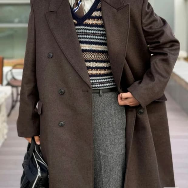 비슬로우 더블 코트 OVERSIZED CASHMERE DOUBLE BRE