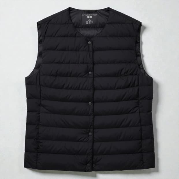 여성88)유니클로 울트라라이트다운 패딩조끼 블랙