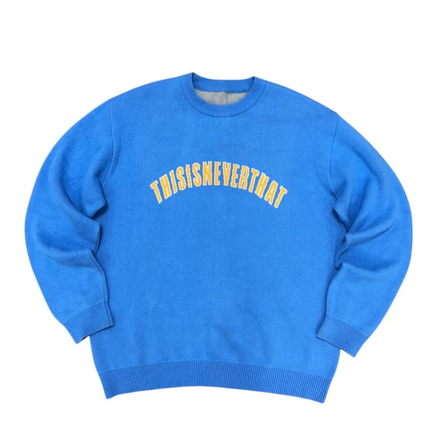 디스이즈네버댓 아치로고 코튼니트