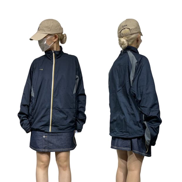 나이키 네이비 올드스쿨 바람막이 트랙 자켓 L