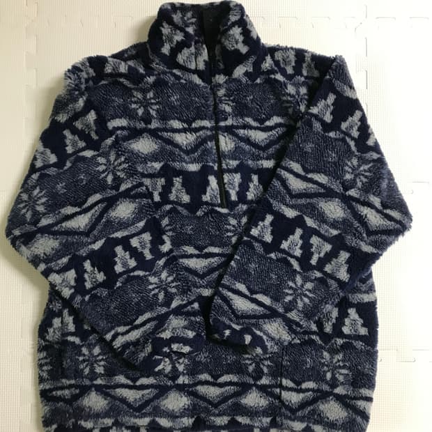 빈티지 에스닉 플리스반집업