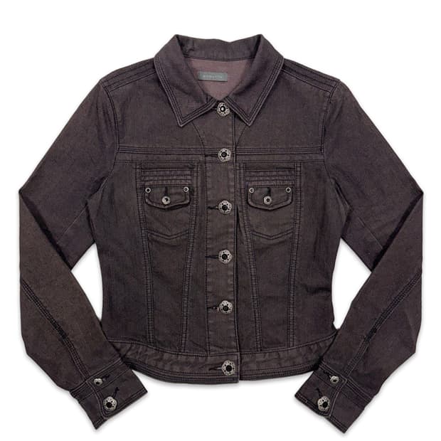 빈티지 ekdutin 다크퍼플 라인 자켓