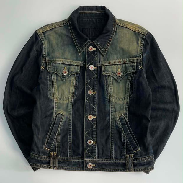 [L] SMEX JEANS Vintage Washing Denim Jac