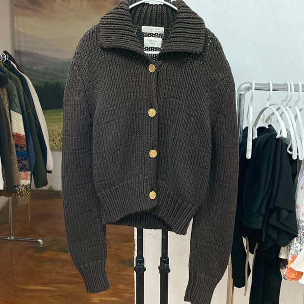  보테가 베네타(Bottega Veneta) 리브드 니트 가디건 