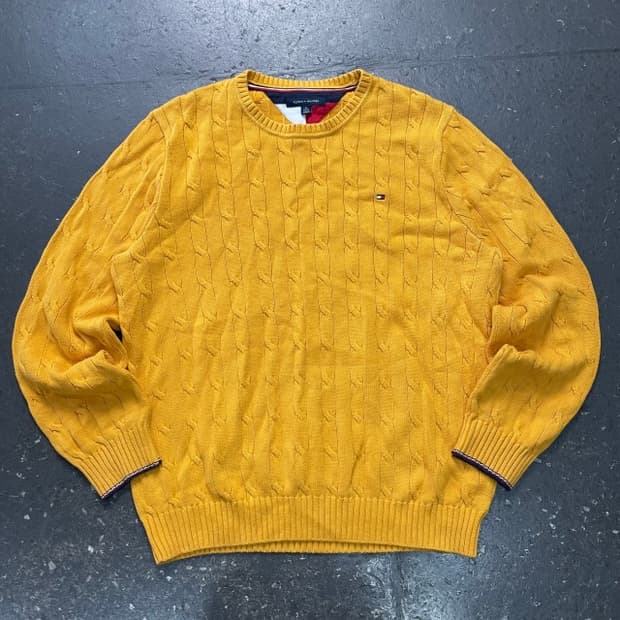 105 타미힐피거 꽈배기 니트 