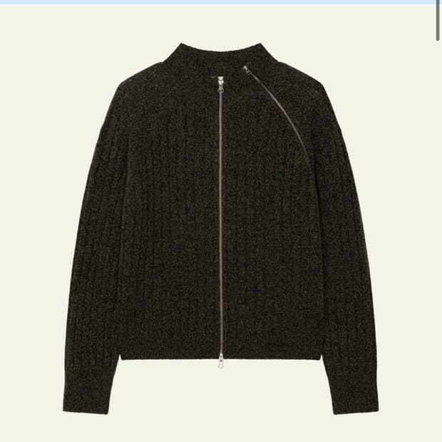 (2) 웨이비니스 25Fw 다이애그널 풀집업 - 카키그린