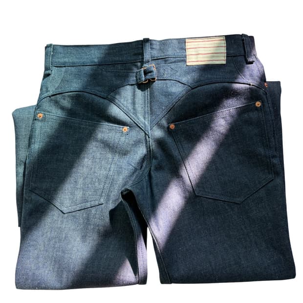 스트레이트 핏 raw 오로라 데님