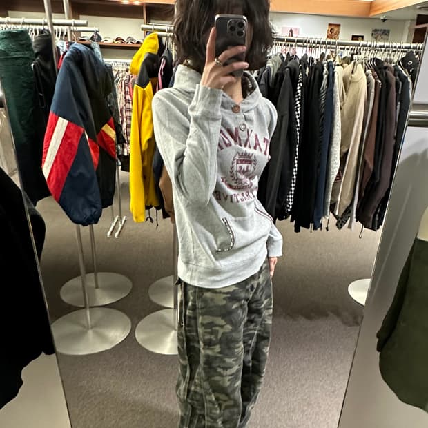 M)Japanese vintage 여성 스탠퍼드 프린팅 후디