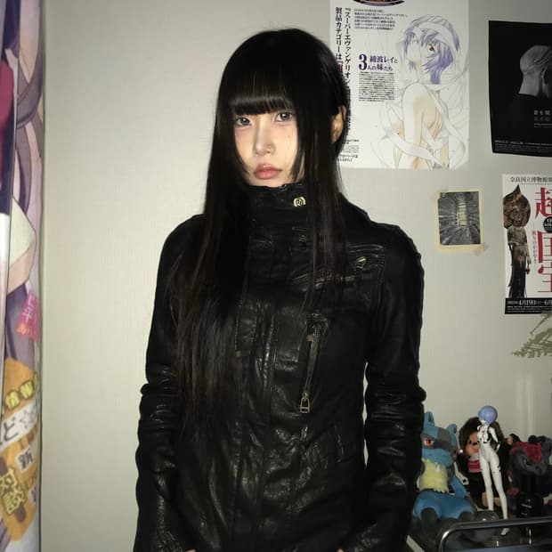 릭맛 양가죽 하이넥 레더자켓