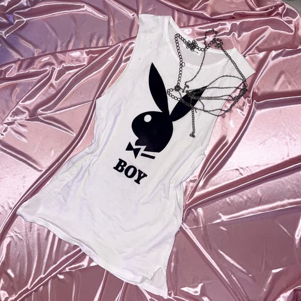 PLAY BOY bunny tank  플레이보이 프린팅 롱 슬리브리스